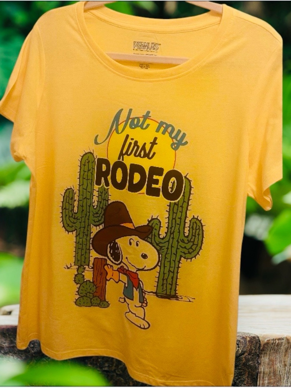 Peanuts Kids' Yellow "Not My First Rodeo" Snoopy Tee